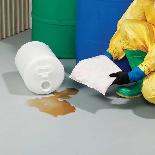 Pig Sorbents, 1 gal, 12 in x 12 in, Harsh Chemicals, Pink, Polypropylene - PIL352