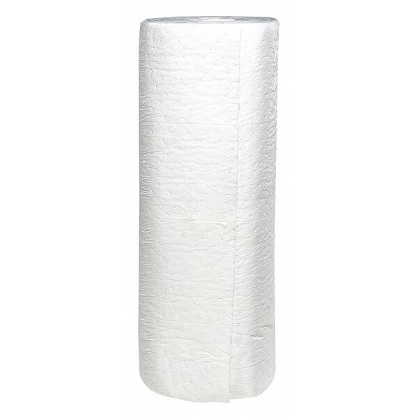 Spilltech Sorbents, 44 gal, 30 in x 150 ft, Oil, White, Polypropylene - WRL150M