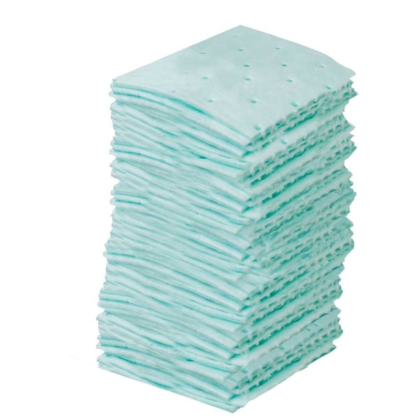 Brady Sorbents, 8.5 gal (US), 4 in W x 4 in L, Chemical, Green, Polypropylene - SRPH144