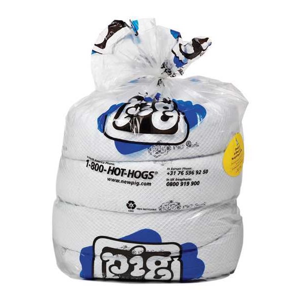 Pig Sorbents, 24 gal, 5 in x 10 ft, Oil, White, Polyester - BOM600