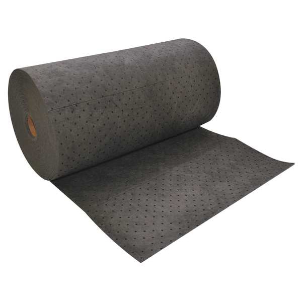 Spilfyter Sorbents, 25 gal, 32 in x 150 ft, Universal, Gray, Polypropylene - GFF-97BX