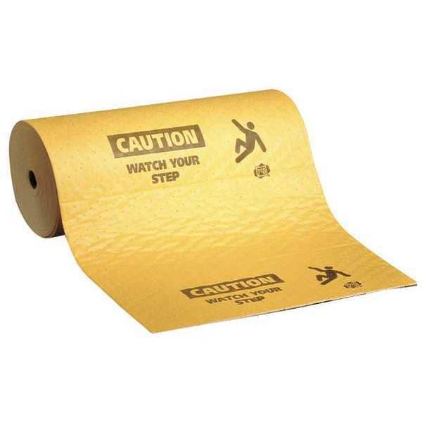 Pig Sorbents, 13 gal, 24 in x 75 ft, Universal, Yellow, Polypropylene - MAT607-748