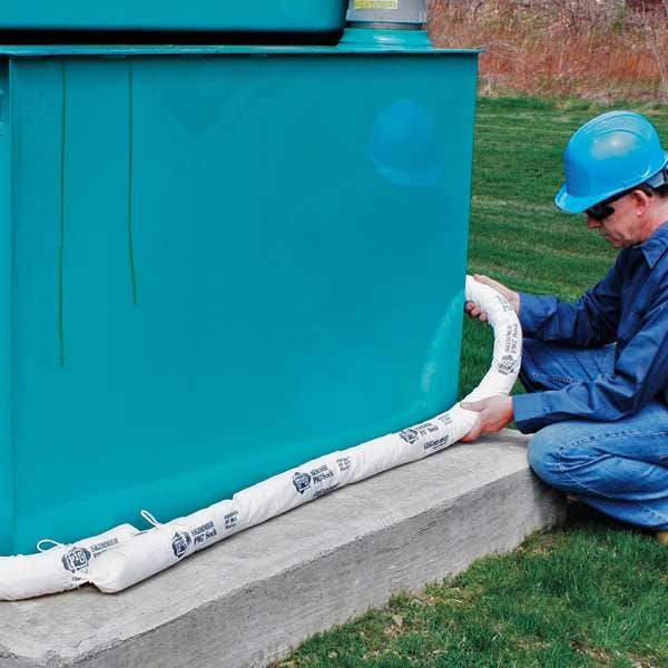 Pig Sorbents, 15 gal, 3 in x 10 ft, Oil, White, Polypropylene - SKM203