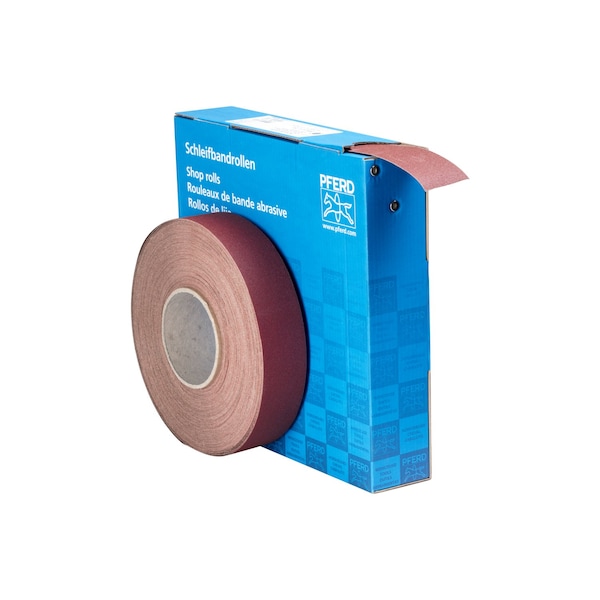 Rollo de Taller Pferd de 1-1/2" - Resina/Resina Resistente - Rollo de 50 Yardas - Óxido de Aluminio - 150 Granos - 47170.