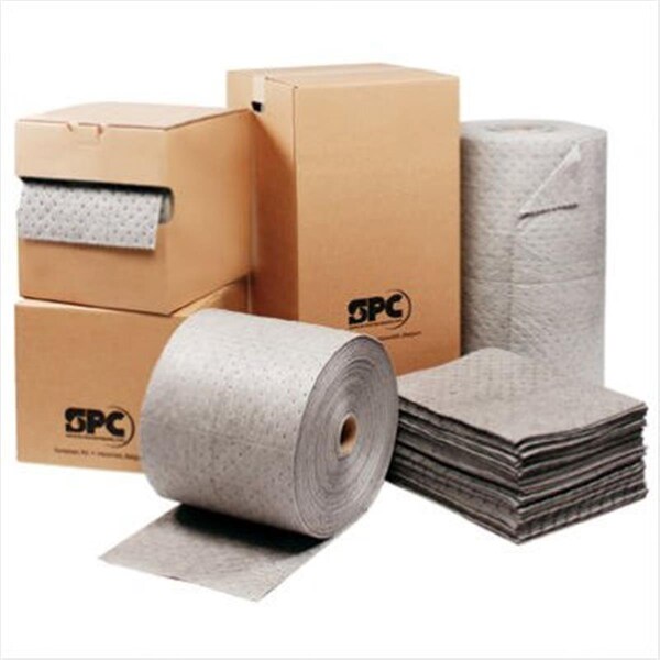 Superjock Perforated Oil Sorbent Pad - Gray - 15in.x19in. - 100Pad-Bale - SU3687041