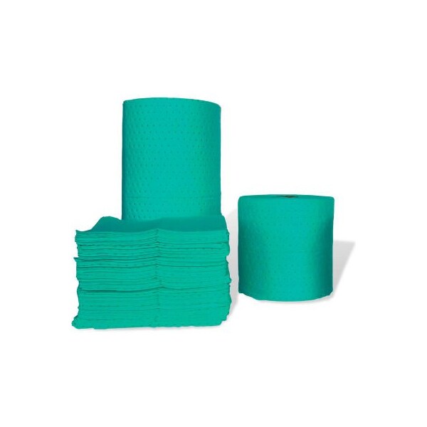 Meltblown Technologies MBT Green Fine Fiber Hazmat Medium Weight Rolls 2/Bale 150' x 15in - GNFMFL150S
