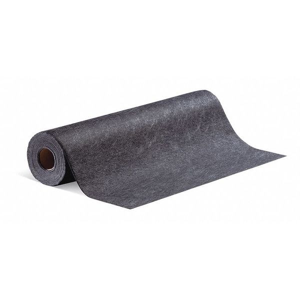 Pig Sorbents, 4 gal, 3 ft x 50 ft, Universal, Black, Polypropylene - GRPAM36201-BK