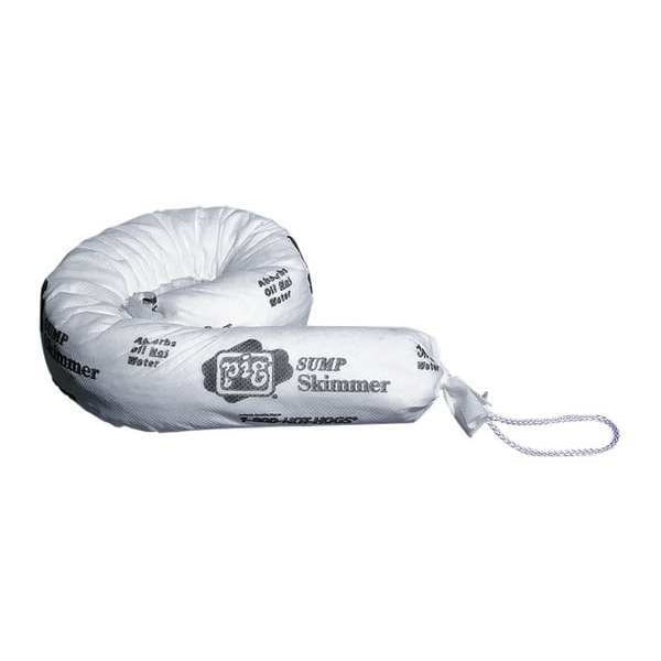 Pig Sorbents, 9 gal, 3 in x 30 in, Oil, White, Polypropylene - SKM400