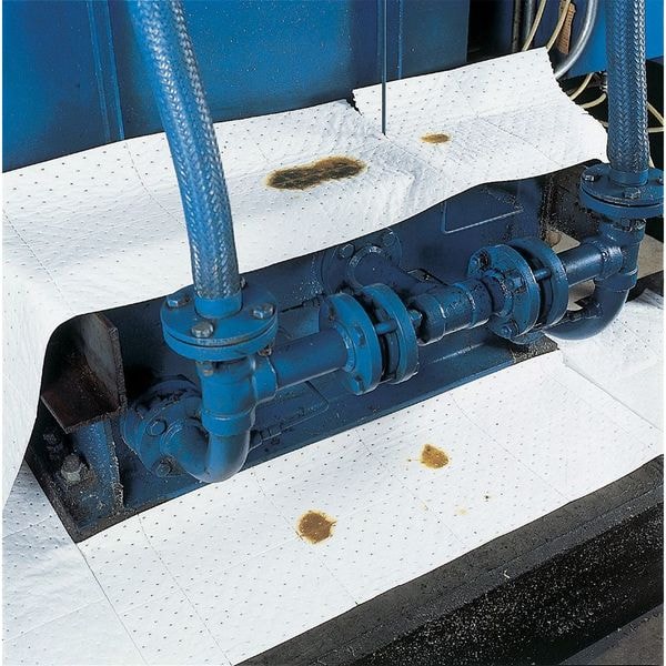 Brady Sorbents, 49 gal, 30 in x 150 ft, Oil, White, Polypropylene - OP30