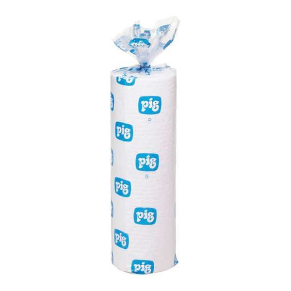 Pig Sorbents, 20 gal, 31 in x 75 ft, Oil, White, Polypropylene - MAT498