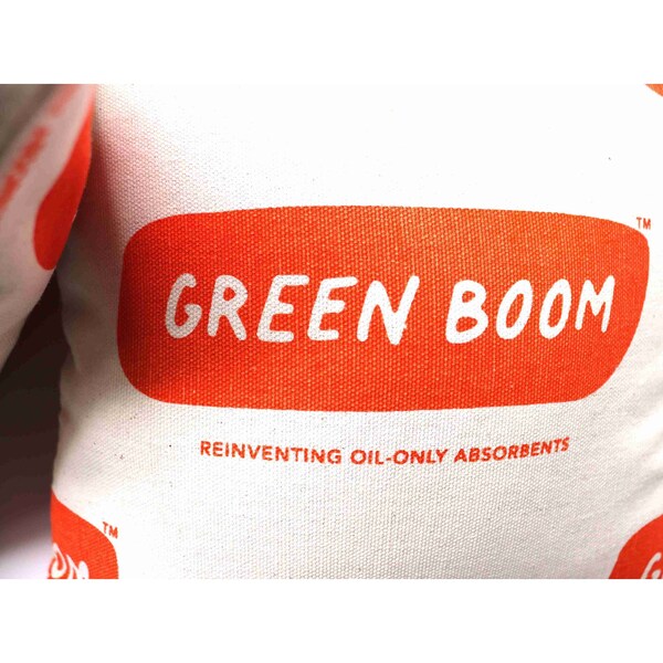Green Boom Sorbent Pillow, 10 gal, Fuels, Oils, Beige, Wheat Straw - P1616S