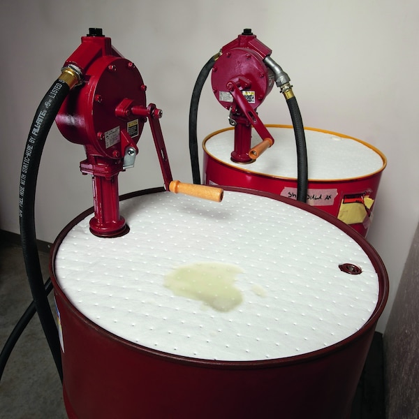 Pig Oil-Only Barrel Top Absorbent Mat Heavyweight.75in Dia and 2in Dia, 25PK - MAT1503