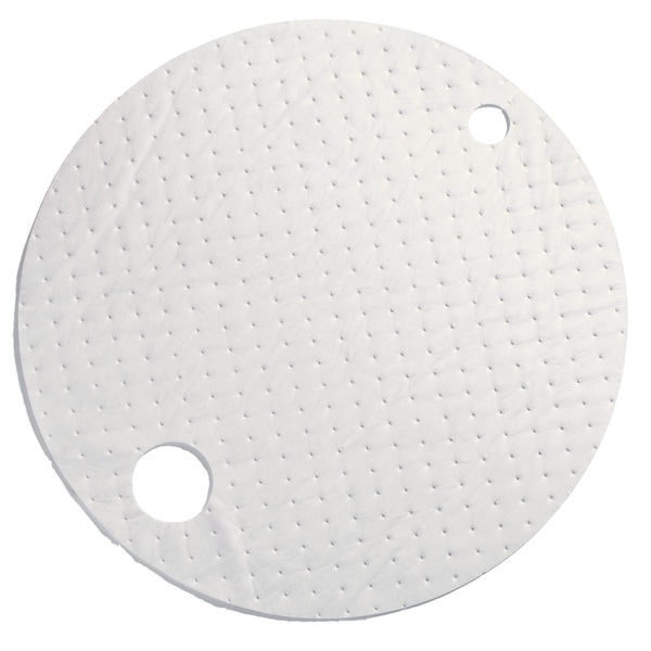 Pig Oil-Only Barrel Top Absorbent Mat Heavyweight.75in Dia and 2in Dia, 25PK - MAT1503