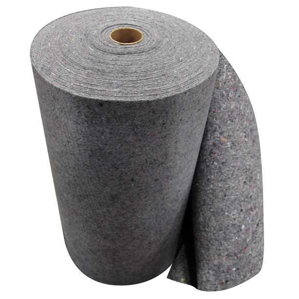 Spilfyter Sorbents, 50 gal, 18 in x 150 ft, Universal, Gray, Multicolor, Cotton, Polyester - 521048