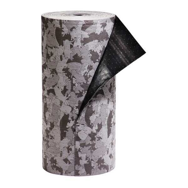 Pig Sorbents, 40 gal, 31 in x 150 ft, Universal, Gray, Polypropylene - MAT132
