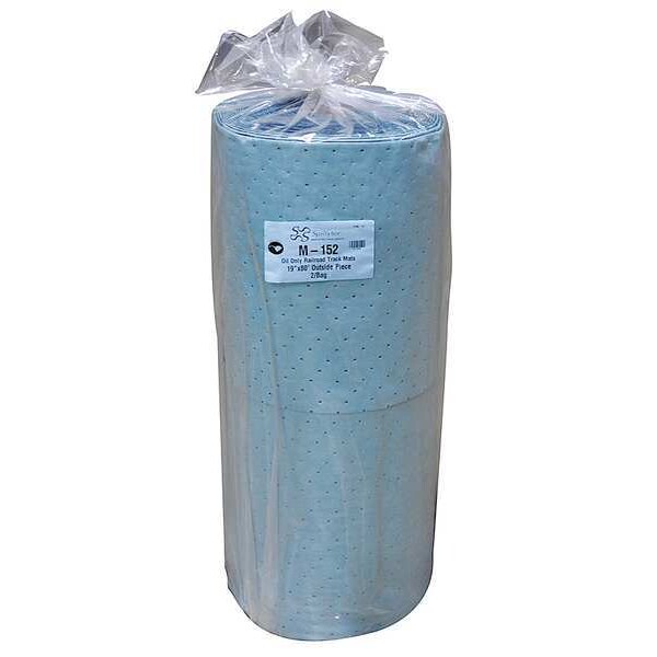 Spilfyter Sorbents, 19 in x 80 ft, Oil, Blue, Polypropylene - M-152
