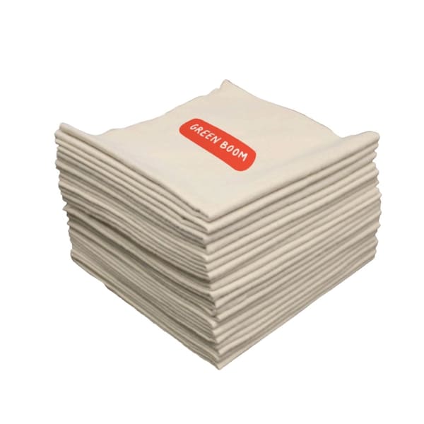 Green Boom Sorbent Pad, 40 gal, Fuels, Oils, Beige, Cotton - M2015