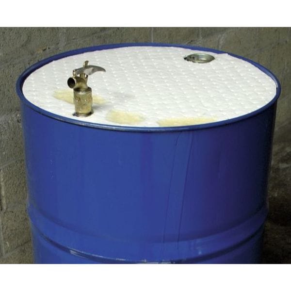 Brady Sorbents, 6 gal, 22 in Dia., Oil, White, Polypropylene - DTO25