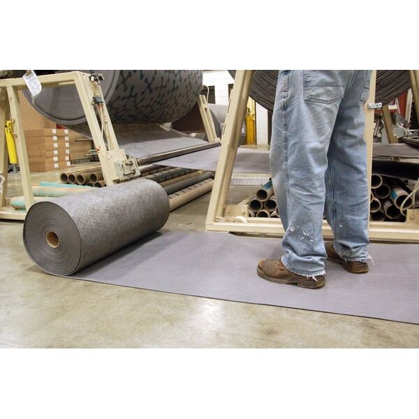 Spilhyder Sorbents, 100 gal, 32 in x 150 ft, Universal, Gray, Polypropylene - SM-93BX