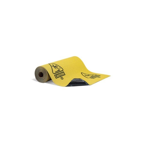 Pig PIG Grippy Caution Adhesive-Backed Absorbent Mat 1 roll Yellow 50' L x 32" W - MAT32450-YW