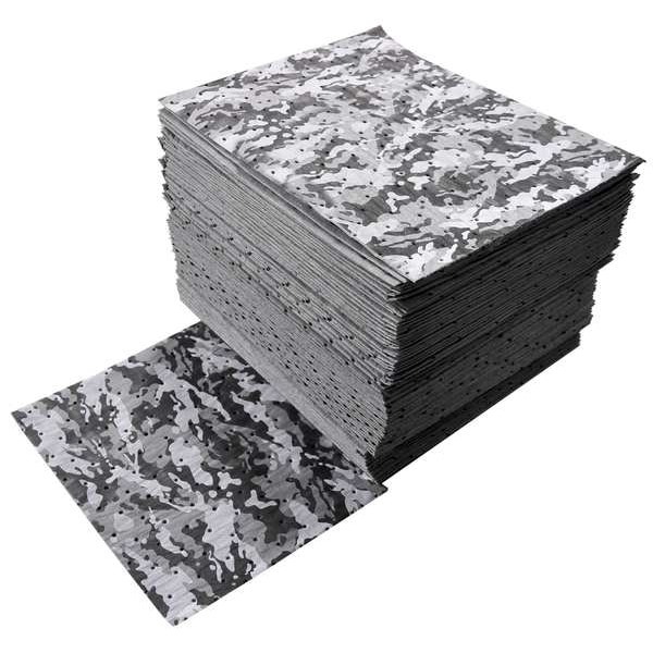 Spilfyter Sorbents, 18 gal, 16 in x 18 in, Universal, Camouflage, Polypropylene - DS-75