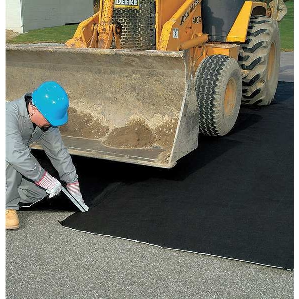 Pig Sorbents, 12 gal, 10 ft x 10 ft, Oil, Black, Polyethylene, Polypropylene - MAT445
