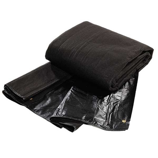 Pig Sorbents, 12 gal, 10 ft x 10 ft, Oil, Black, Polyethylene, Polypropylene - MAT445