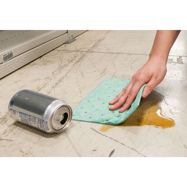 Brady Sorbents, 11 gal, 7 1/2 in x 10 in, Harsh Chemicals, Green, Polypropylene - SRPH200