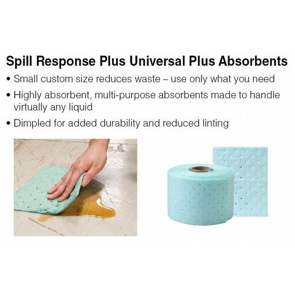 Brady Sorbents, 11 gal, 7 1/2 in x 10 in, Harsh Chemicals, Green, Polypropylene - SRPH200