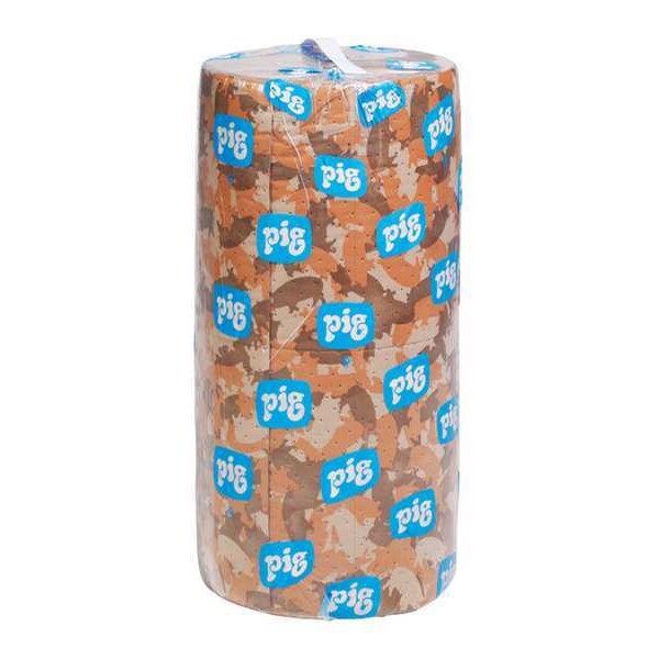 Pig Absorbent Roll, 47 gal, 32 in x 150 ft, Oils, Brown, Polypropylene - MAT437