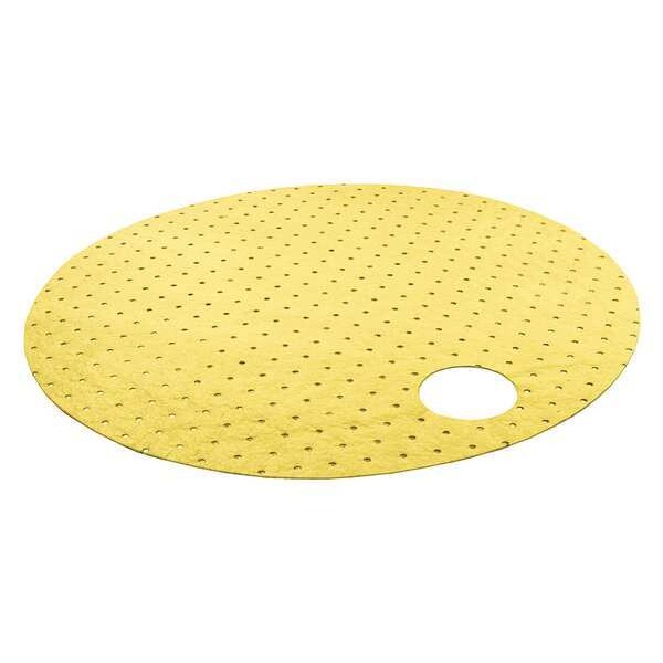 Oil-Dri Sorbents, 4 gal, 22 in Dia., Universal, Yellow, Polypropylene - L72390G
