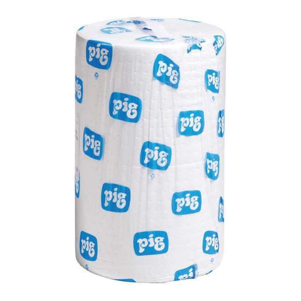 Pig Sorbents, 32 gal, 24 in x 150 ft, Oil, White, Polypropylene - MAT424