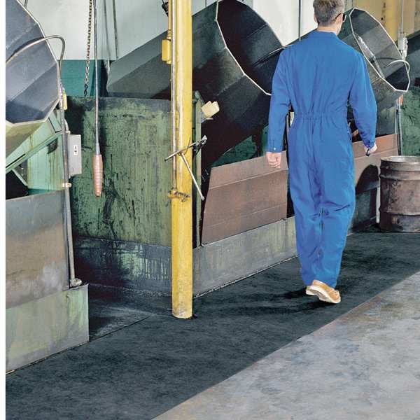 Pig Sorbents, 13 gal, 3 ft x 100 ft, Universal, Black, Polypropylene - MAT223