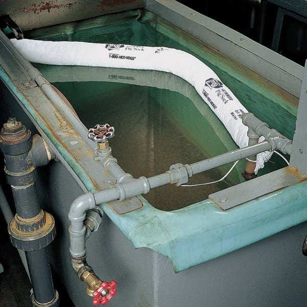 Pig Sorbents, 10 gal, 3 in x 48 in, Oil, White, Polypropylene - 104PS