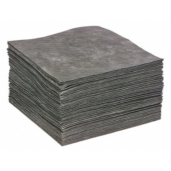 Spilltech Sorbents, 14 gal, 15 in x 18 in, Universal, Gray, Polypropylene - GPL-M