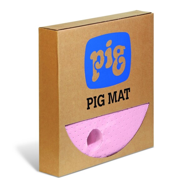 Pig HazMat Chemical Barrel Top Absorbent Mat, 25PK - MAT1504