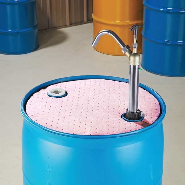 Pig HazMat Chemical Barrel Top Absorbent Mat, 25PK - MAT1504