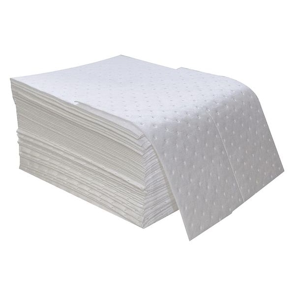 Spilfyter Sorbents, 16 gal, 16 in x 18 in, Oil, White, Polypropylene - OS-100