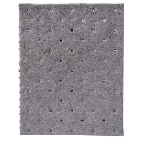 Brady Sorbents, 11 gal, 7 1/2 in x 10 in, Universal, Gray, Polypropylene - SRP200