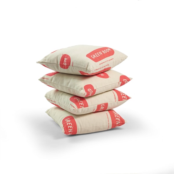 Green Boom Oil-Only Pillow, 5 gal, 10 in x 10 in, White, 100% Biomass, 10 PK - P1010S