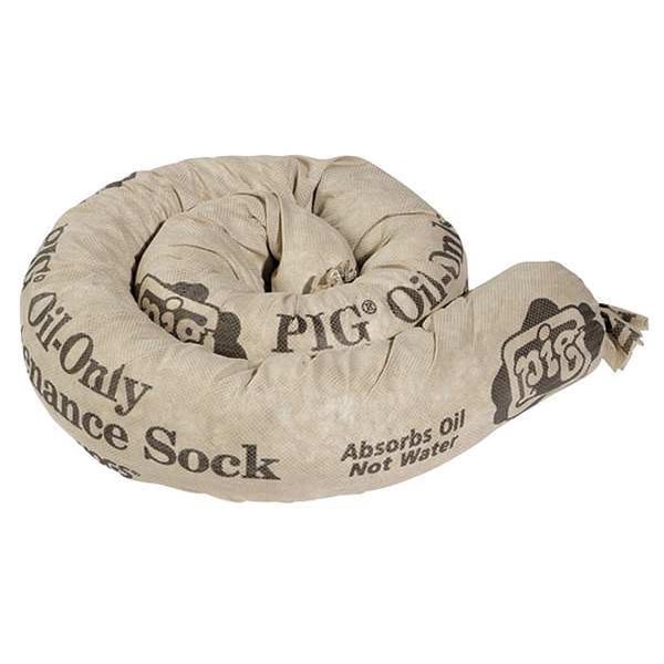 Pig Sorbents, 30 gal, 3 in x 42 in, Oil, Brown, Cellulose - SKM500
