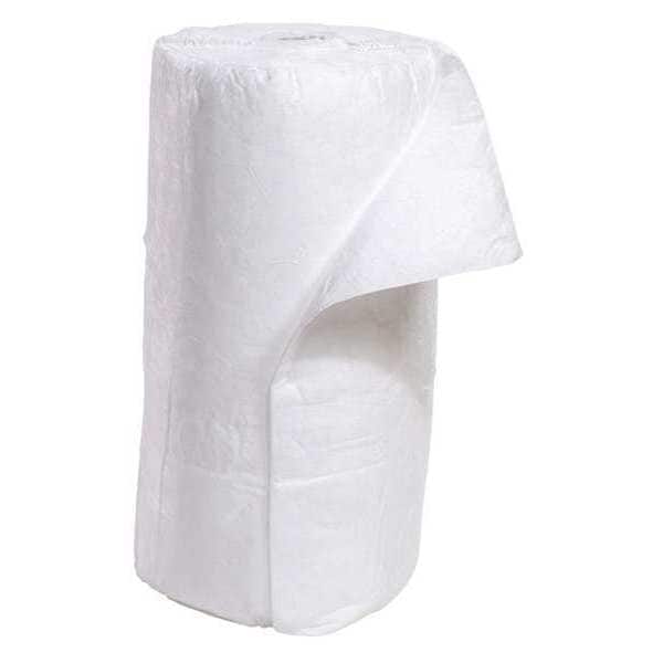 Spilltech Sorbents, 50 gal, 30 in x 150 ft, Oil, White, Polypropylene - WR150M