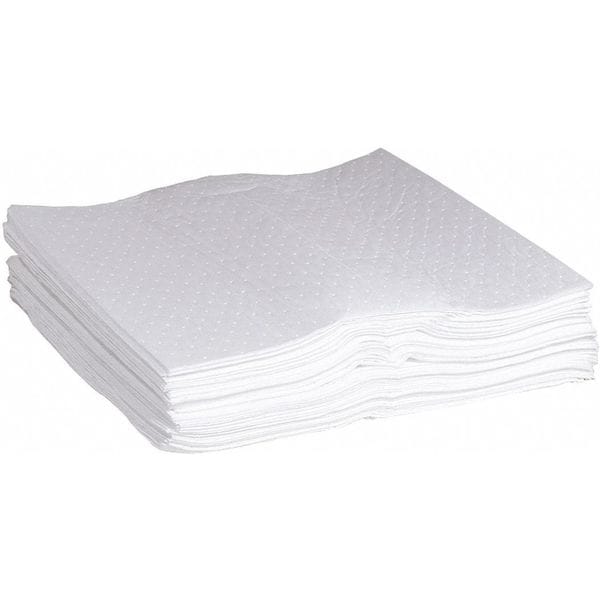 Spilltech Sorbents, 41 gal, 30 in x 30 in, Oil, White, Polypropylene - WPKF50H