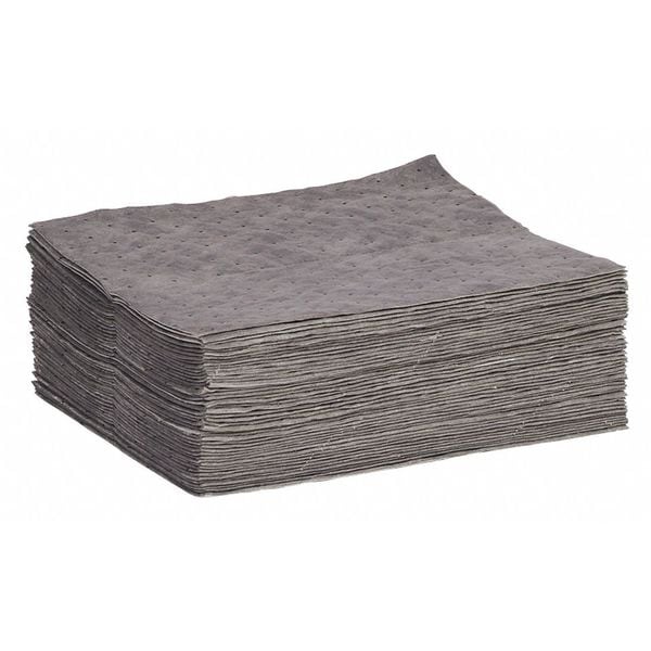 Spilltech Sorbents, 10 gal, 15 in x 19 in, Universal, Gray, Polypropylene - GPD50H