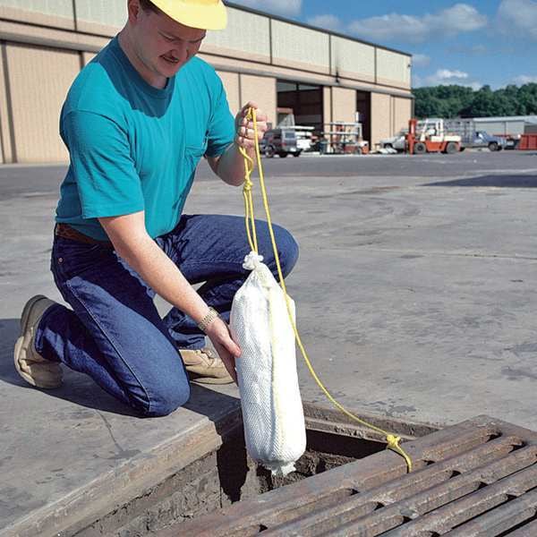 Pig Sorbents, 10 gal, 5 in x 18 in, Oil, White, Polypropylene - SKM411