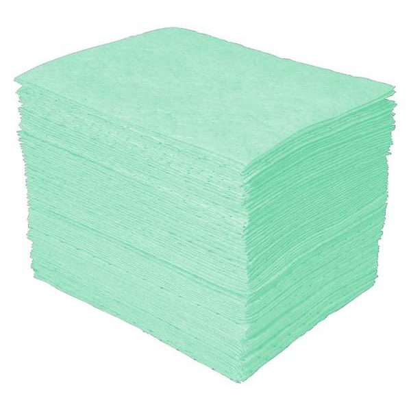 Brady Sorbents, 20 gal, 12 in x 12 in, Harsh Chemicals, Green, Polypropylene - SPCUN1113
