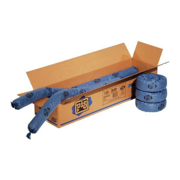 Pig Sorbents, 9 gal, 3 in x 42 in, Universal, Blue, Polypropylene - 35701