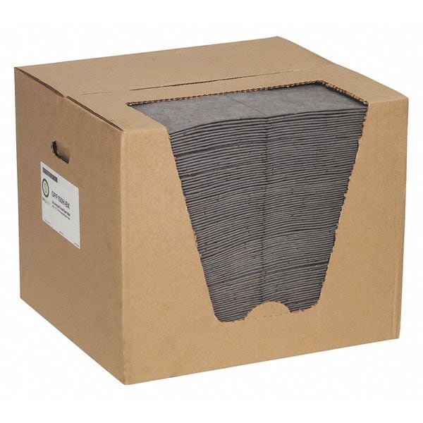 Spilltech Sorbents, 17 gal, 15 in x 19 in, Universal, Gray, Polypropylene - GPD100M-BX