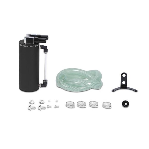 Mishimoto Mishimoto MMOCC-SAWBK Small Aluminum Oil Catch Can - Wrinkle Black - MMOCC-SAWBK