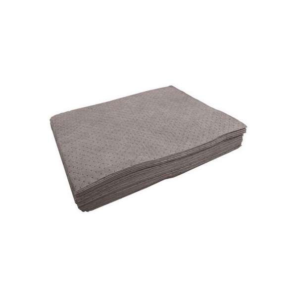 Evolution Sorbent Products Global Industrial Universal Sorbent Pads Heavyweight 30inW x 40inL Gray 50/Pack - 670633